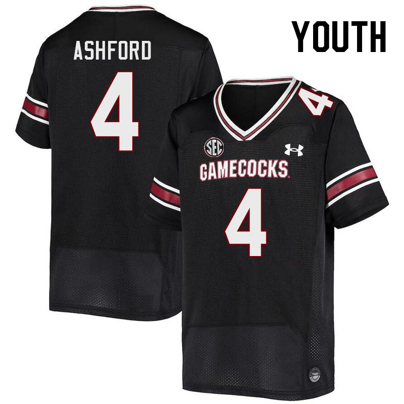 Youth #4 Robby Ashford South Carolina Gamecocks College Football Jerseys Stitched-Black